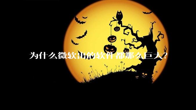 为什么微软出的软件都那么巨大？